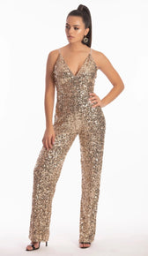 'DORIA' Sequin Jumpsuit - GLAMBAE FASHION