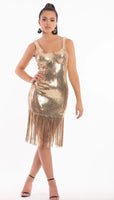 'TIANNA' Sequin Fringe Dress - GLAMBAE FASHION