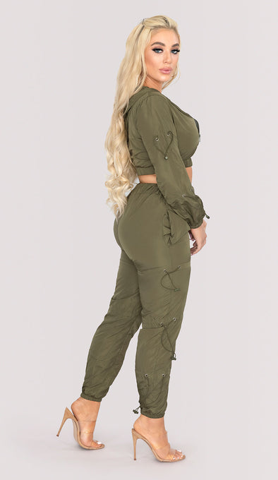 PIA Windbreaker Two Piece Set - Olive