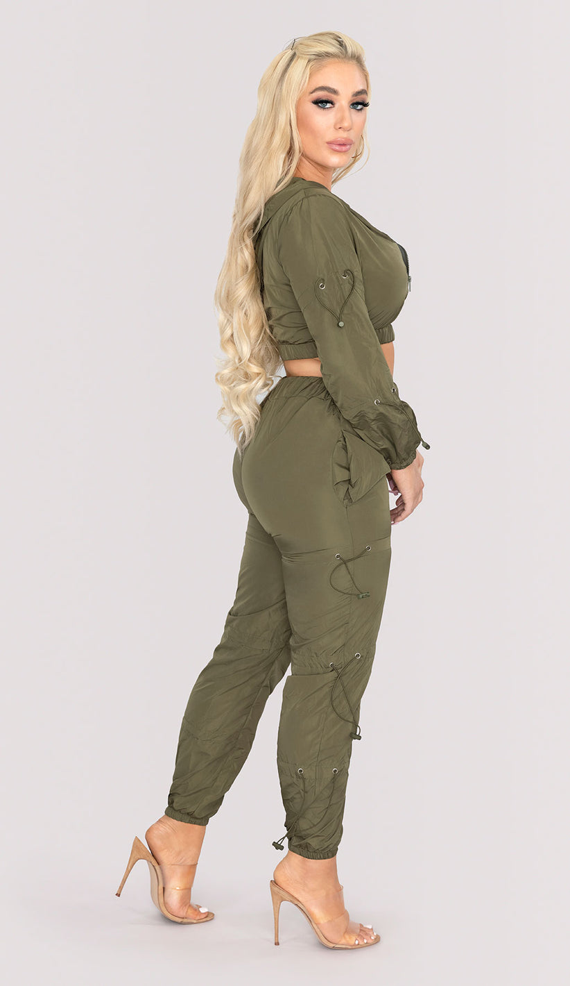 PIA Windbreaker Two Piece Set - Olive
