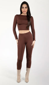 HADLEY Skinny Tights Set - Chocolate