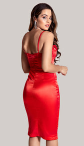 MELINA Satin Bustier Dress