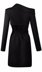 'DALIA' Off The Shoulder Blazer Dress - GLAMBAE FASHION