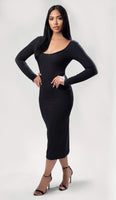 JESSICA Ribbed Midi Dress