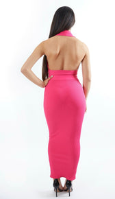 'ASTRID' Halter Maxi Dress - GLAMBAE FASHION