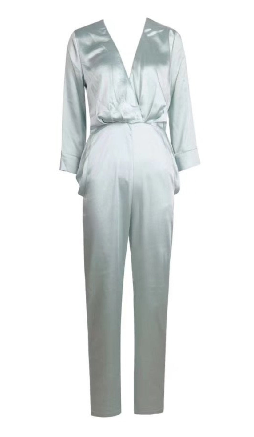 KITANA Satin Jumpsuit - Mint