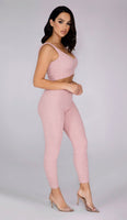 ASHLEY Teddy Knit Pants - Blush