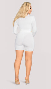 LENNOX Biker Shorts Set - White