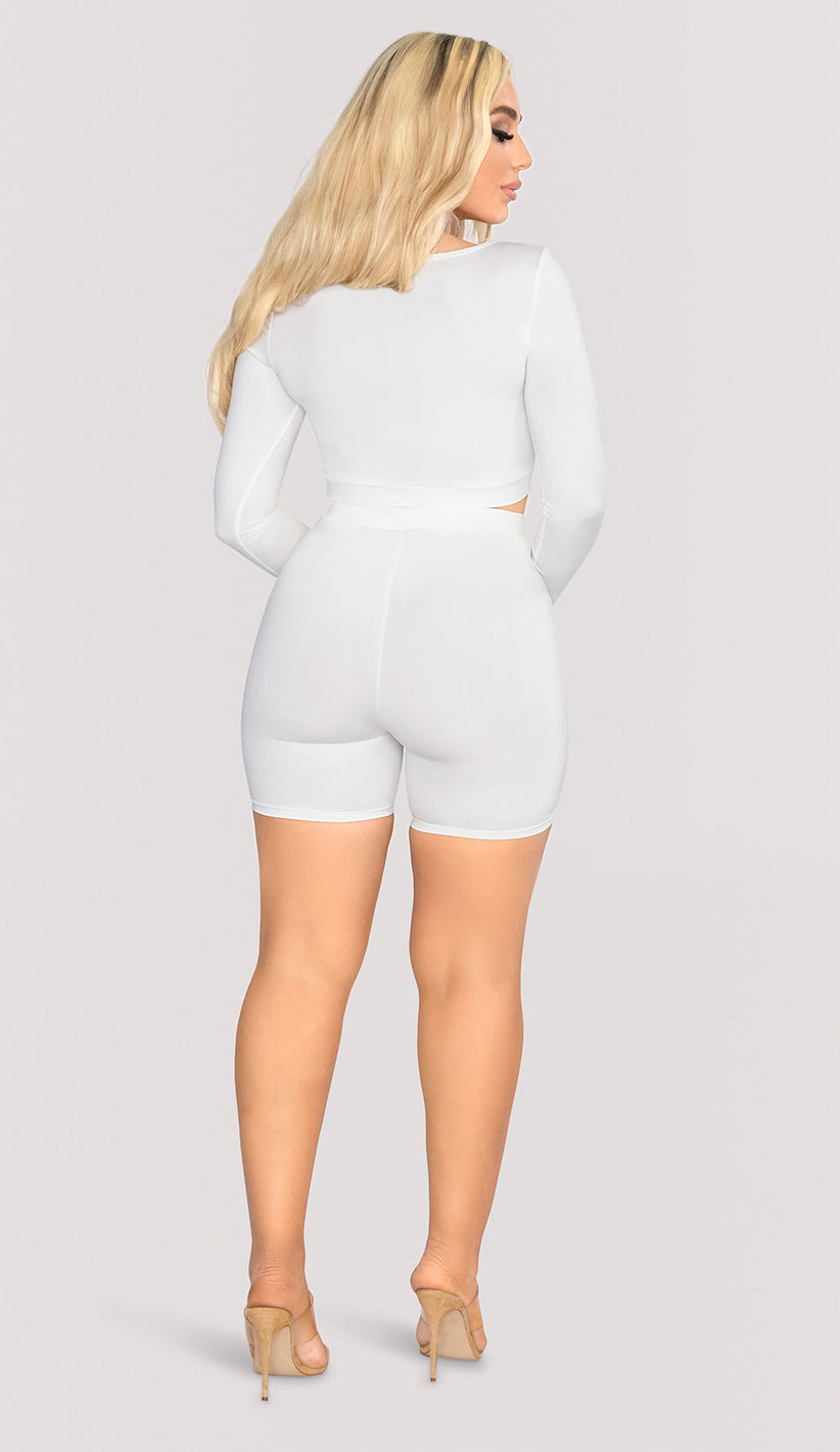 LENNOX Biker Shorts Set - White