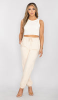 MONA Cropped Tank - Cream