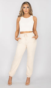 MONA Cropped Tank - Cream
