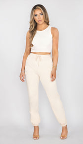 MONA Cropped Tank - Cream
