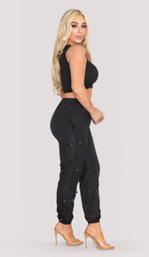 MONA Cropped Tank - Black