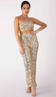 NAPIZA Sequin Crop Top - Gold