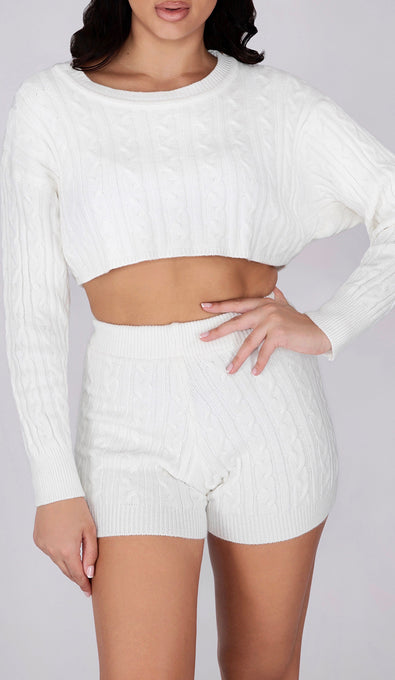 CASIA Knit Shorts - White