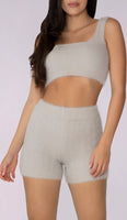 SIMA Fluffy Knit Crop Top - Chalk