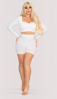 LENNOX Biker Shorts Set - White