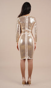 'JESSA' Sequin Bodycon Dress - GLAMBAE FASHION