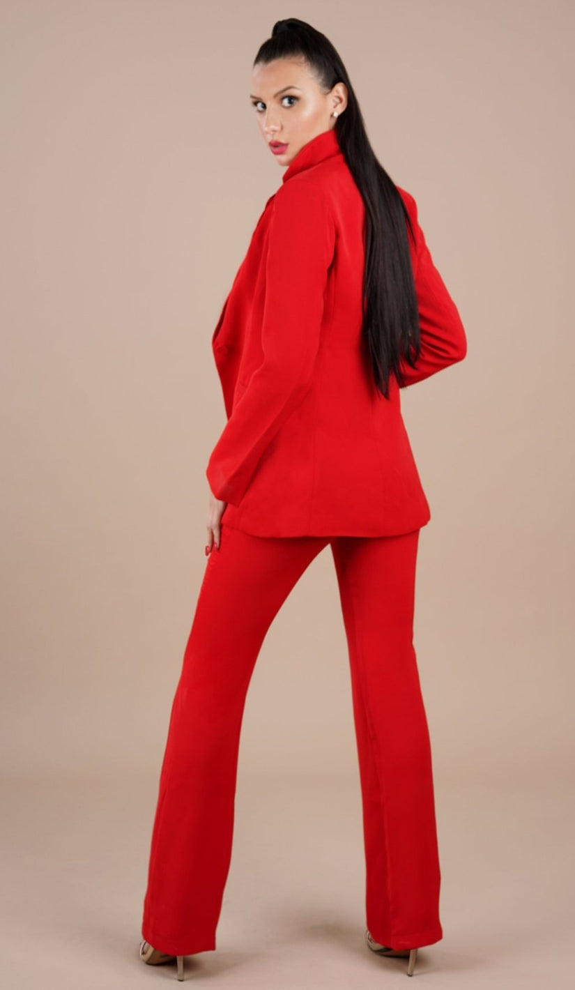 'LINA' Mesh Corset Jumpsuit + Blazer Set - GLAMBAE FASHION