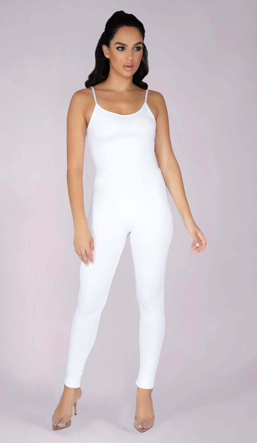 CORA Spandex Jumpsuit - White