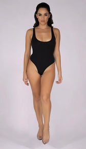 TREA Ribbed Bodysuit - Black