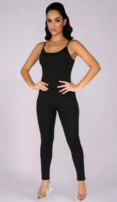 CORA Spandex Jumpsuit - Black