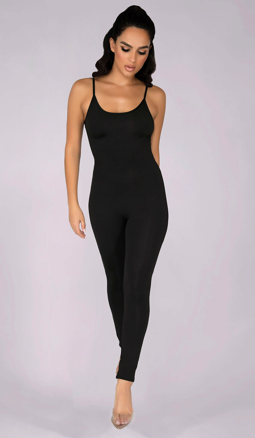 CORA Spandex Jumpsuit - Black