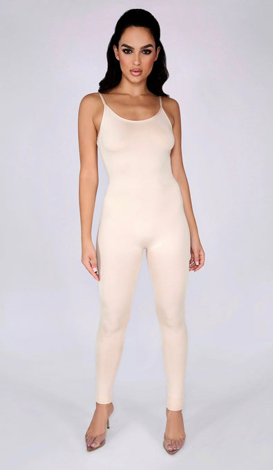 CORA Spandex Jumpsuit - Nude