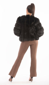 "ZINA" Faux Fur Coat - GLAMBAE FASHION