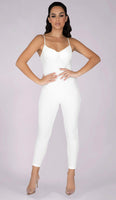 NELLA Ribbed Jumpsuit - White